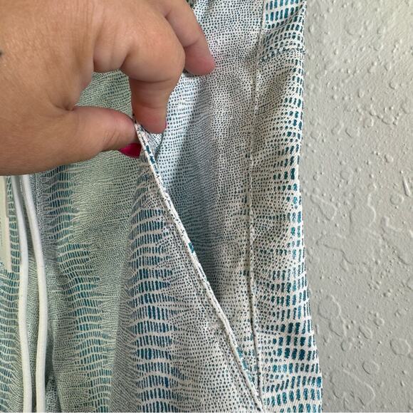 Bevy Flog Shely Aqua Blue 24 snake print high rise Drawstring Women's Pants NWT - Picture 8 of 11